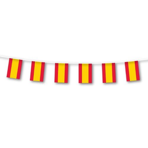 SODIAL(R) 3 m Pride Passion Party Spain Bunting Small Flag Accessory