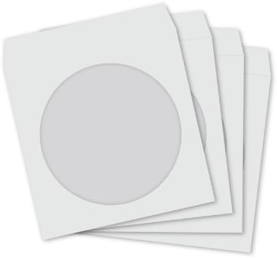 Media Replication CD Paper Sleeves White with Window and Flap ALL QUANITIES (50)