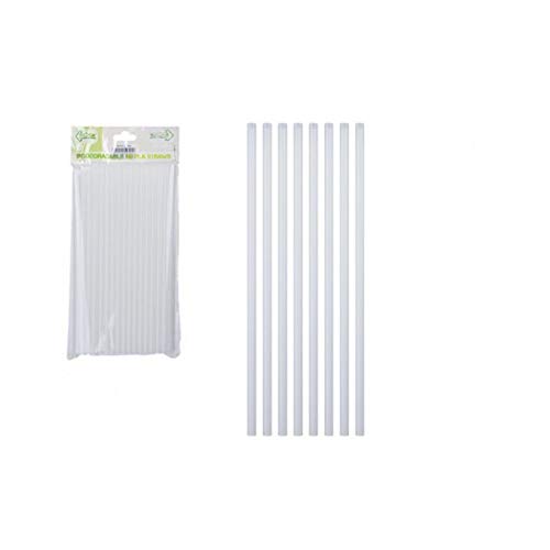 B4E - Lote de 80 Cintas de PLA ecológicas (6 x 20 cm), Color Blanco