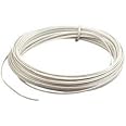 20 METRES OF WHITE 2 CORE FLAT BELL WIRE FLEXIBLE CABLE