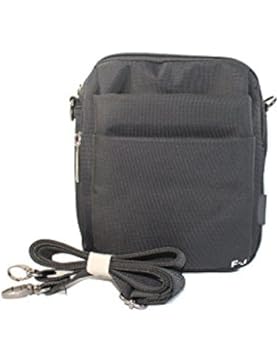 Frédéric&Johns® - Kleine Umhängetasche handlich Mann in dickem Nylon - vielen Fächer - verstellbar und verstellbare...