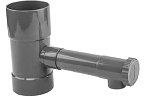 RGVERTRIEB Regensammler Wassersammler Fallrohfilter Fallrohr Wasserfänger 100mm Grau