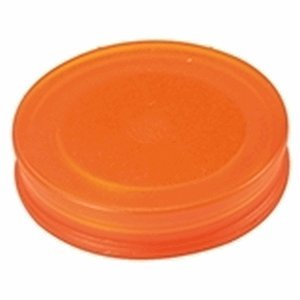 Preisvergleich Produktbild 5 x Ecobra Glasboard-Rundmagnet Neodym 25x6mm orange transparent