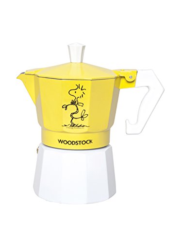 Excelsa Penauts WOOSTOCK Kaffeebereiter 3 Tassen, Aluminium, Gelb/Weiß, 9 x 15 x 15 cm Excelsa Penauts WOOSTOCK Kaffeebereiter 3 Tassen, Aluminium, Gelb/Weiß, 9 x 15 x 15 cm Bilder