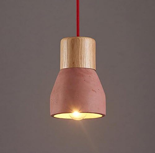 FAFZ American Country Bedroom Chandelier, Industrial Color Cement Chandeliers, European-style Retro Restaurant Chandeliers ( Color : Red )