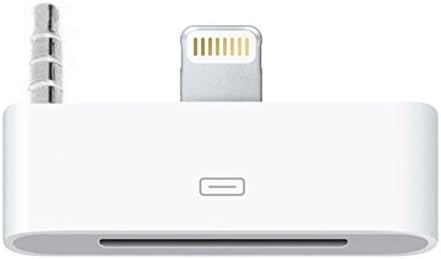 8 Pin 30 Audio Dock Adapter Adapter Converter CONNECTOR For iphone 4 to 5 5c 5s 6 6S (IPHONE 5/5S, WHITE)