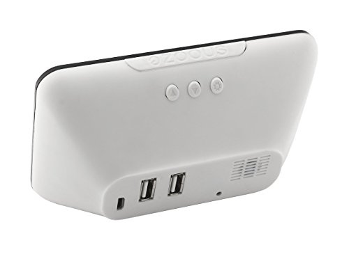 JVD digitaler Netzwecker mit blauer LED Anzeige und großem Display, inkl. 2 USB Anschlüsse - 2