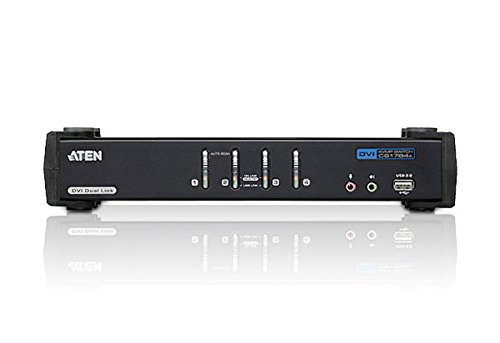 Aten CubiQ CS1784A 4-fach KVM Umschalter (DVI, USB 2.0, 2.1 Audio) - 7