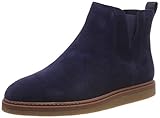  Clarks Damen Dove Madeline Chelsea Boots, Blau (Navy Suede), 39 EU