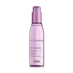 LOreal Professionnel Serie Expert Liss Unlimited Blow Dry Serum 125 Ml, For Frizz-Free Hair