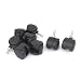 Produktbild Sourcingmap a15101900ux0737 6 mm lang 30 mm Durchmesser Sound Box Gewinde Twin Rad Caster Drehstuhl, schwarz (8-teilig)