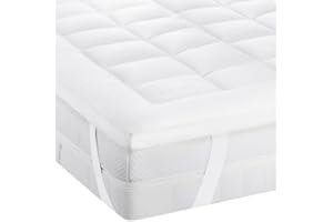 NIAGARA SLEEP SOLUTION Surmatelas en Bambou Niagara 160 x 200 cm, Respirant, rafraîchissant sur Matelas 2 Personnes 160x200 avec Poches Profondes pour Matelas 20-50 cm