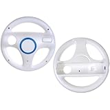 Wii - Controller Aufsatz: Lenkrad / Racing Wheel Doppelpack #wei&szlig;