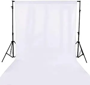 Maccraft MCCPH04CLH 8x12 ft LEKERA Wrinkle Resistant Photography Background Curtain Backdrop Reflector Photo Light Studio Cloth for Photo Shoot Video Shooting with Carry Bag (Pack of 1, White)