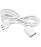 POLY POOL PP2636 Prolunga Elettrica 5 Metri Con Interruttore, Spina 10A E Presa Schuko 10A/16A, Cavo Bianco Estensibile