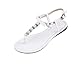 Produktbild Lemontree Damen Sommer PU Leder Bohemian Thong Sandalen (40, Weiß)
