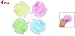Move&Moving(TM) Body Bathing Bath Shower Pouf Scrubber Green Blue Pink 4 Pcs