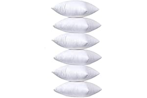 yibo 6 Unidades de Relleno de Cojín 45 x 45 cm, Relleno de Cojín para Sofá o Cama, con Relleno de Fibra Hueca, Suave e Indeformable, Hipoalergénicas, Juego de 2/4/6 Unidade