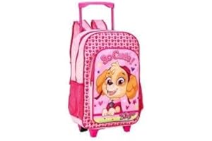 GIFTIDEAZZ TIMELESS GIFTS THAT REFLECT YOUR STYLE GIFTIDEAZZ Kids Wheeled Trolley Backpack - Foldable Suitcase Rucksack with Favorite Character Designs - Travel Carry-on Luggage for Children (Deluxe Paw Patrol So Cute Trolley)