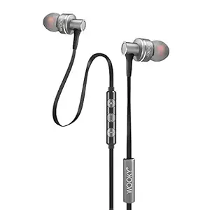 WOOKY Bass-10 in-Ear Earphone with Mic & Volume Controller (Hot Silver)