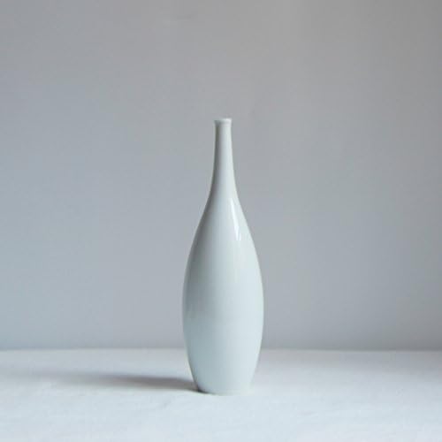 Maivas Ceramic Ornaments Decoration Vase Dry Flowers Simple White Office,White High (Send Dried Flowers)