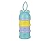 Tofern BPA free Cute Cartoon Frog Shell Portable Baby Infant Feeding Milk Powder &Food Bottle Container 3 Cells Grid Box - Light Color