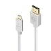 Produktbild P&A Micro-HDMI-Kabel 1 Meter / High-Speed HDMI Kabel v2.0 / 1.4a 3D 2160p PS4 SKY HD 4K Ultra HD Ethernet Audio Return / Micro HDMI Stecker (Typ D) zu HDMI Stecker (Typ A) Silber