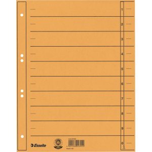 Preisvergleich Produktbild 100 x Esselte Trennblätter A4 230g / qm durchfärbt gelb