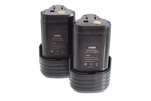 vhbw 2x Li-Ion Akku 1500mAh für Elektrowerkzeuge Akku Schrauber Worx WX125, WX382.2, WX382.3, WX540.3, WX677 wie Worx WA3503.