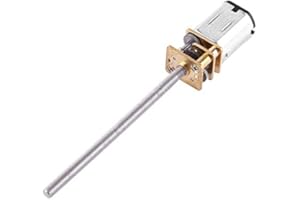 FTVOGUE Moteur à engrenages DC6V Motoréducteur N20 avec arbre de sortie fileté M3*55mm (6V 60RPM)