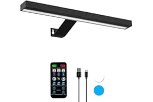 MIOBLUE Wireless Picture Lights with Remote, Full Metal Rechargeable Painting Light, 16" Display Lamp with 16 Color Changing,Dimmable Dartboard Light with Timer for Frame Portrait Art, Black