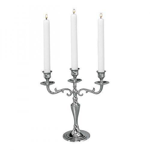 B&B Candle Holders 3arm solver, Height approx.10.24″ Onlinecandle