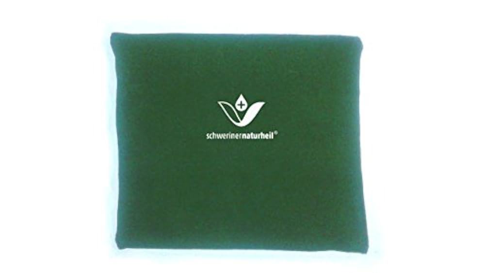 Schweriner Naturheil Moor Wärmekissen 22x19 cm mit Fleecebezug in Olivgrün, Wärmflasche, Heizkissen, Wärmekompresse
