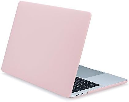 TJFEC Matte Soft Touch Rubber Coated Plastic Hard Case for 2016 Newest MacBook Pro 13 inch Retina Display A1706 and A1708 with/without Touch Bar and Touch ID - Rose Quartz