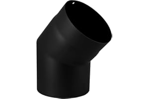 PRODMAX Ofenrohr Rauchrohr Kaminrohr Ø 130 mm Längenelemente - Bögen 45° und 90 ° (Bogen 45° Ø 130 mm)