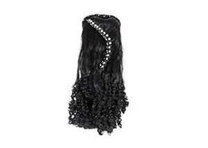 Honbon Honbon Womens Curly/Wavy Juda Wig (Black, 20-21 Inches)