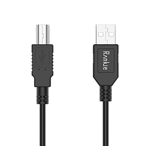 Drucker Kabel, Rankie 3-Pack 0.9m USB 2.0 Typ A zu B Kabel (Schwarz) – R1362C - 4