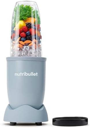 Nutribullet Pro 900 - Frullatore Multifunzione, Frullatore per Smoothie Nutrienti, Frutta e Verdura, Design Compatto, Uso Facile e Pulizia Veloce, 900W, Bicchiere 710ml, Blu Grigio (NB904MASL)