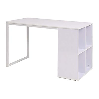 vidaXL Table d'Ecriture Blanc Bureau Meuble d'Ordinateur Chambre d'Étude
