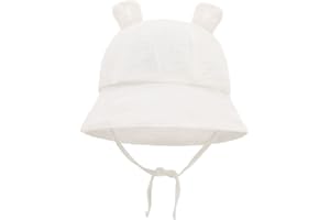 LIUPUUDLY Baby Sonnenhut UV-Schutz Super Süßer Baumwolle Baby Jungen Mädchen Strandhut Fischerhut Sommerhut mit Ohren