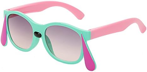 Sunglasses for Baby Boys Girls PC Frame Puppy Square Colorful Eyewear UV Protection-Light Blue