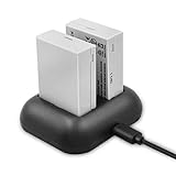 【WAS SIE GET】 2 * Batterien, 1 * Dual-Ladegerät, 1 * Micro-USB-Kabel, 18 Monate Herstellergarantie und 24-Stunden-Kundenservice.