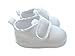 MABINI® Baby Satin Christening / Special Occasion Shoes With Hook & Loop Fastener Side Closing & "Special Baby" Embroidery Detail On Side - Size 18-24 Months, Colour Cream