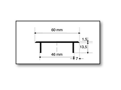 Lüftungsgitter Stegblech Lüftung aus Aluminium 60mm x 300mm in verschiedenen Farben (Edelstahl elxoiert – E6C31) - 4