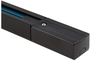 ONSSI® Carril Monofasico de 1 Hilos 1 Metros (Pack 5) Negro Para Instalar y Colocar Focos LED Aluminio Rectangular