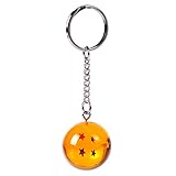  Llavero Netronic, acrílico, 2,7 cm, diseño de estrellas de Dragon Ball Z, 4 stars
