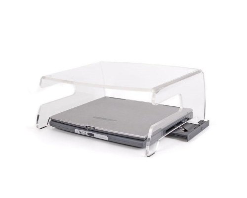 Dataflex 650 LCD Monitorständer (Tragkraft max. 15kg, bis 39,1 cm (15,4 Zoll) Bildschirmdiagonale, mit Aussparung für Laufwerkzugang und Kabel) hellacryl