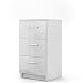 Produktbild VICCO Nachtkommode für Boxspringbett 66cm hoch weiß hochglanz Nachtschrank Nachttisch Kommode Schrank - bequem erreichbar - 3 Schubladen