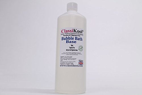 Classikool 1000ml/ 1L Foaming, Lathering Bubble Bath Base - Paraben & Fragrance Free