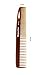 Hair Comb- a Setting Hair Comb infused with Natural Essence Oil by Majestik+, Wide and Fine Tooth Comb, Brown, With Free Bespoke PVC Product Pouch (MPO-027)
